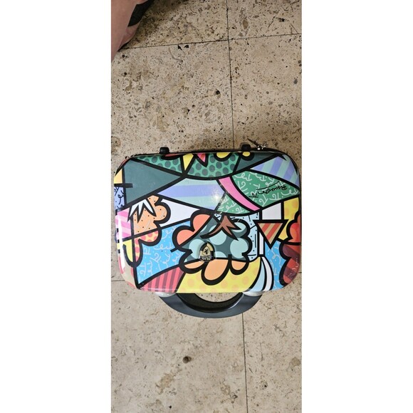 Britto Heys Hard Shell Makeup Travel Case Hard To Find Art Deco - Picture 3 of 8